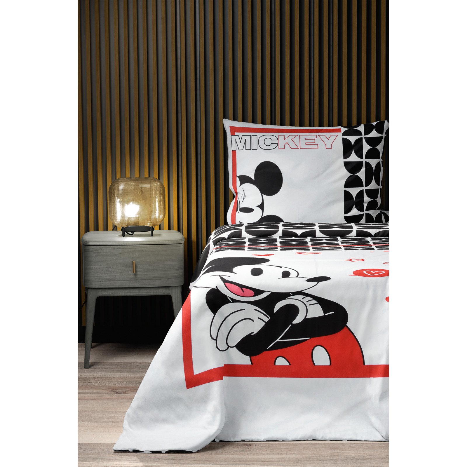 Bettwäsche Renforcé Mickey Mouse weiss