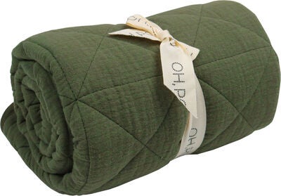 Oh, Poppy! Alba  Kviltet Teppe, Forest Green