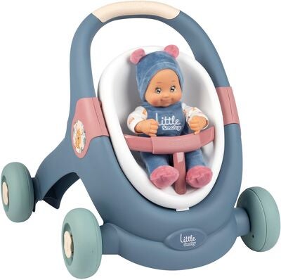 Smoby Little Smoby 3-in-1 Gåvogn med Dukke