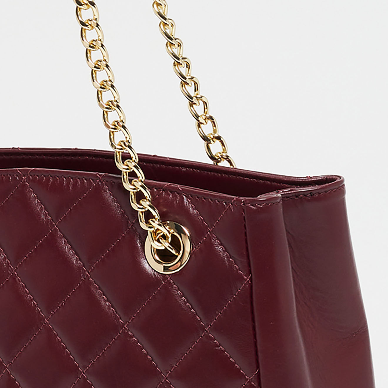 Christian Laurier Sac Porté Epaule en Cuir Pauline bordeaux - 28x19.5x12 cm