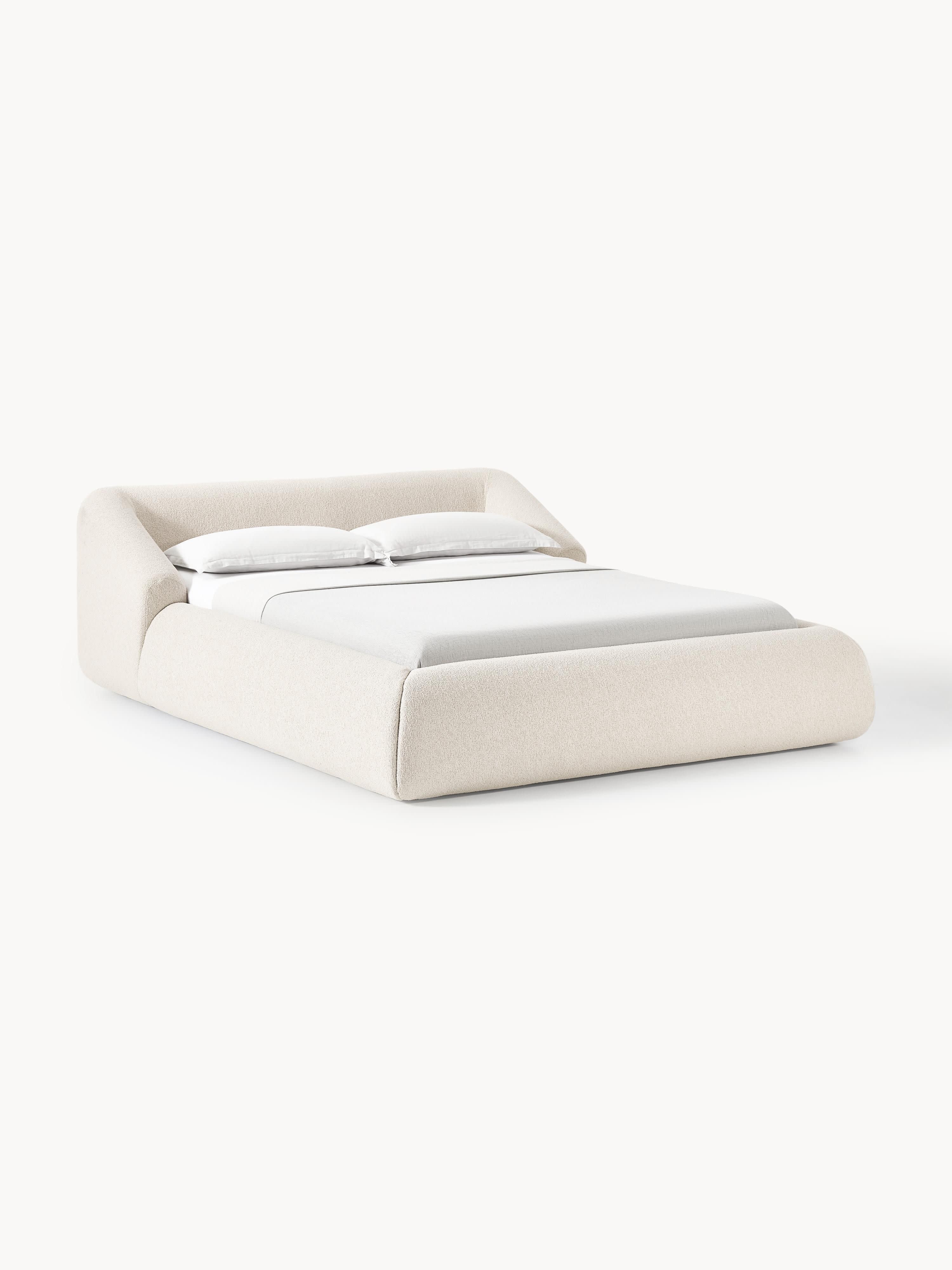 Gestoffeerd bouclé bed Sofia