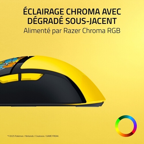 Souris Razer Cobra Pokémon Kanto Starters Ed. - Gaming Filaire - légère - glissements ultra-fluides