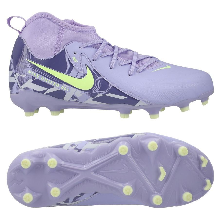 Nike Phantom Luna II Academy MG United - Purple Agate/Jaune Fluo Enfant