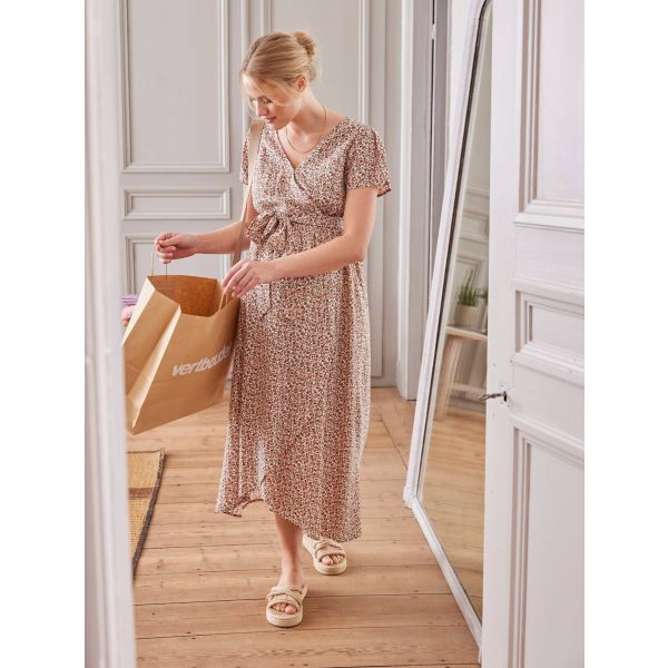 Vertbaudet Vestido às Flores Cru 34