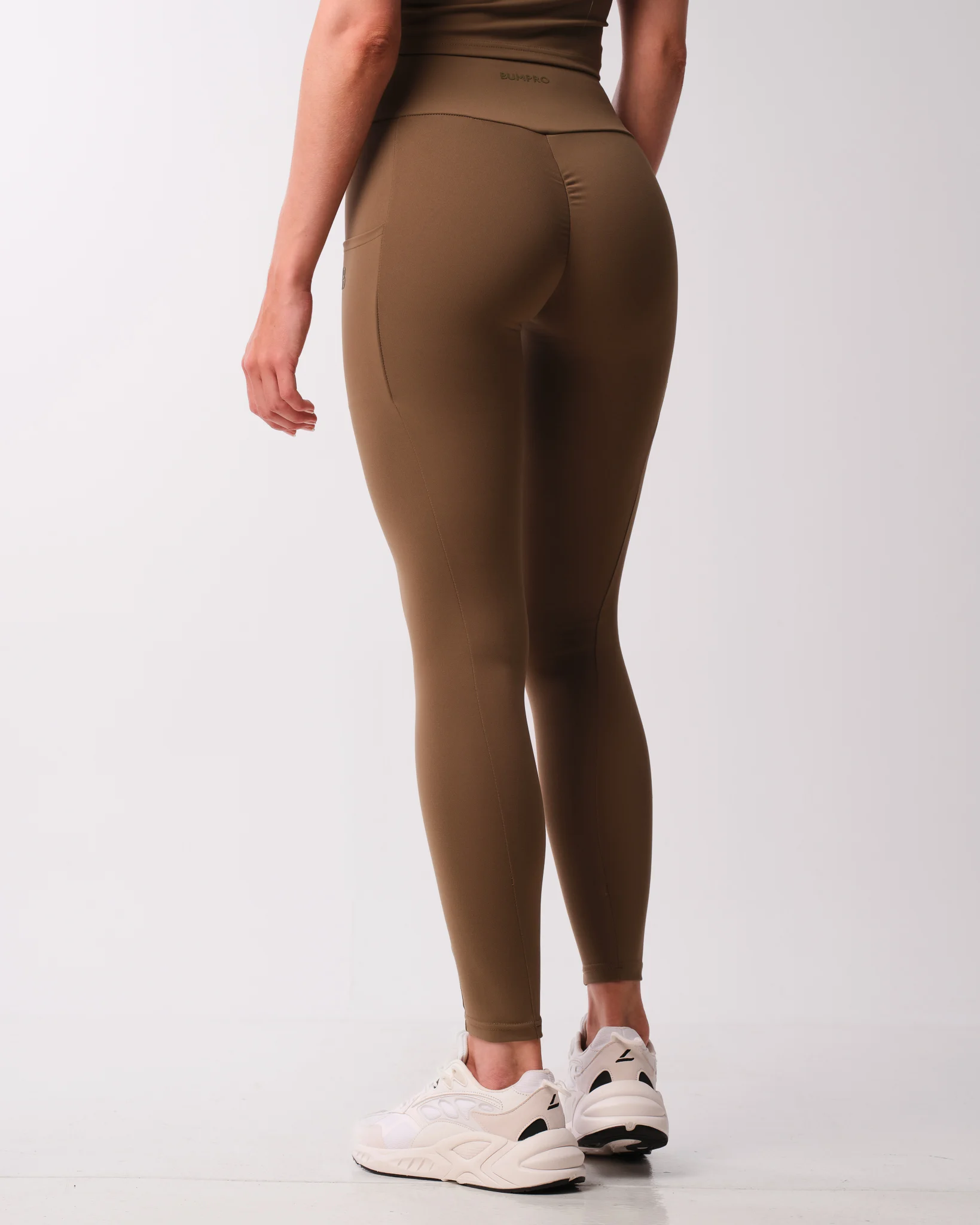 Bumpro Lively Scrunch Pocket Tights Green Olive