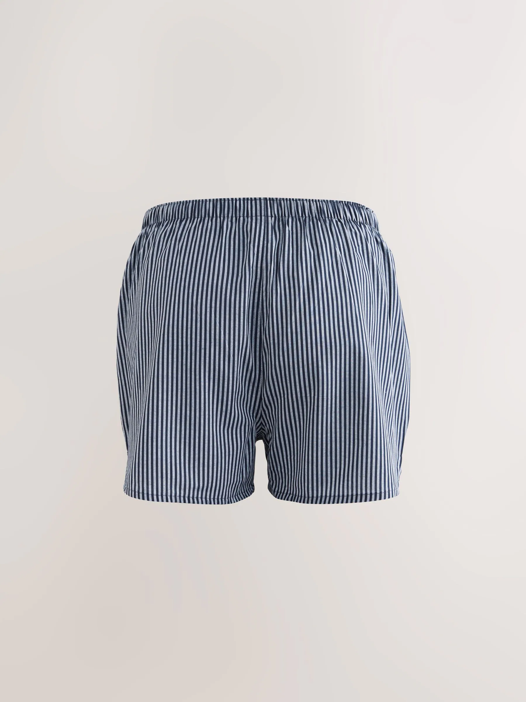 Marineblauw gemengd patroon - Verpakking van 8 - Geweven boxershorts van puur katoen