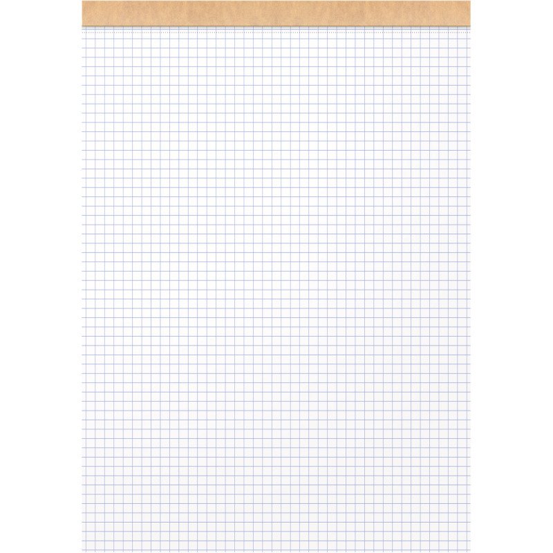 Bloc de bureau recyclé Touareg Oxford A4 21 x 29,7 cm agrafé- 5 x 5 - 80 feuilles