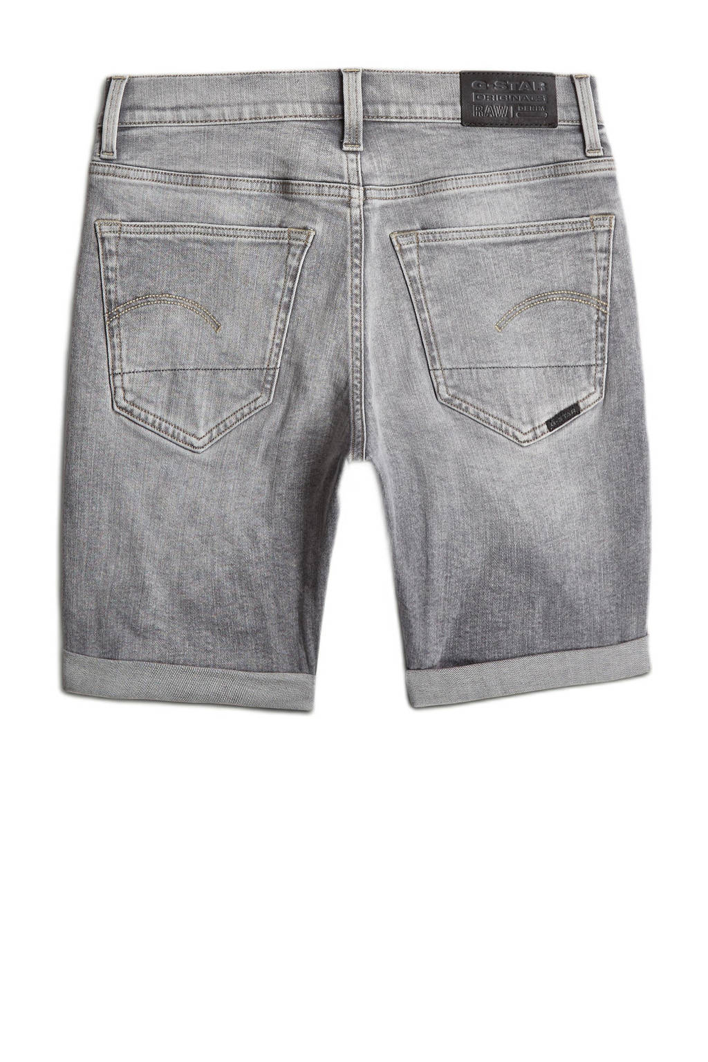 G-STAR 3301 slim shorts premium denim short faded grey neblina