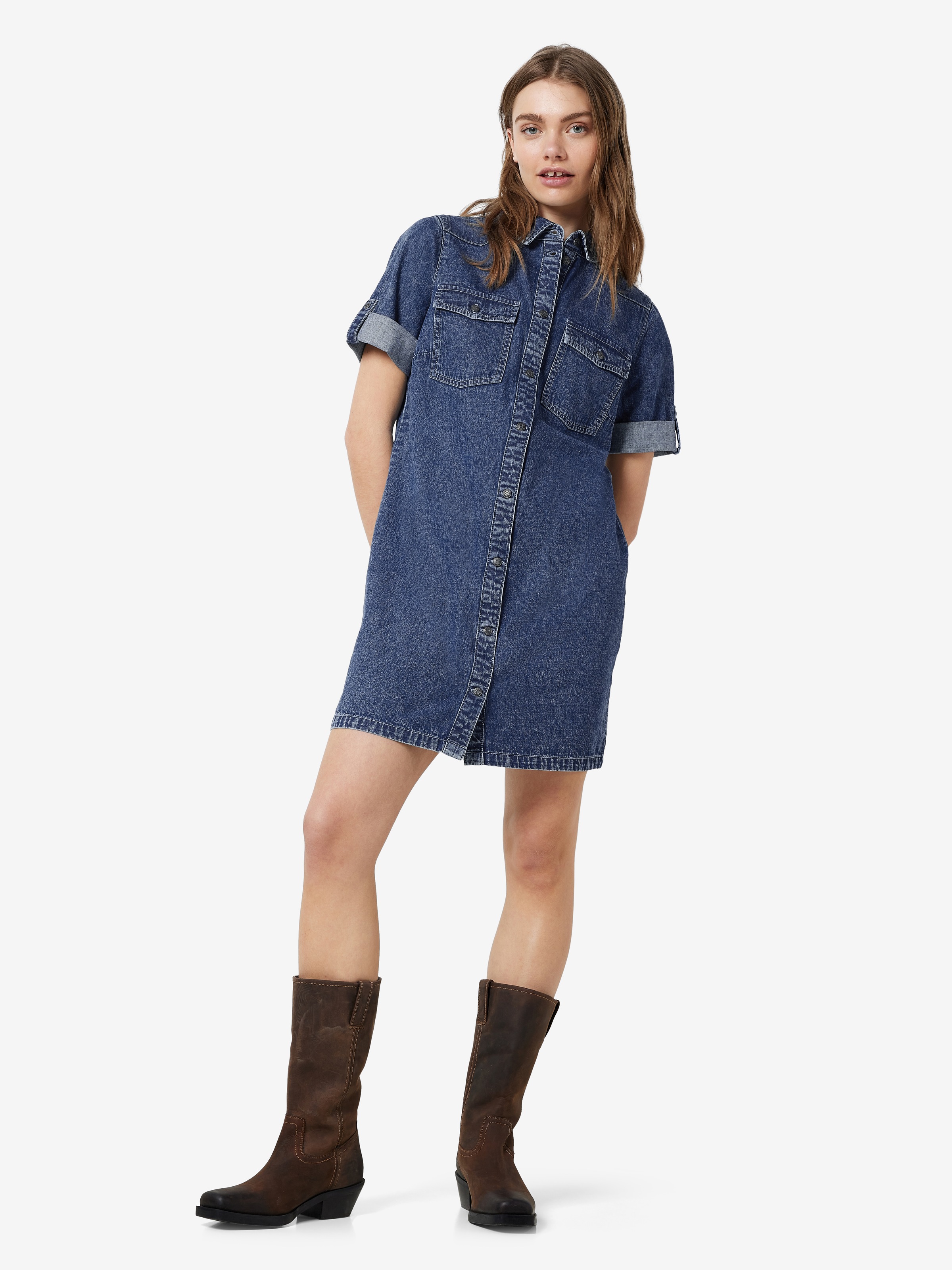 Noisy may Jeanskleid »NMNEW SIGNE S/S DENIM DRESS WG002MB NOOS« Brusttaschen