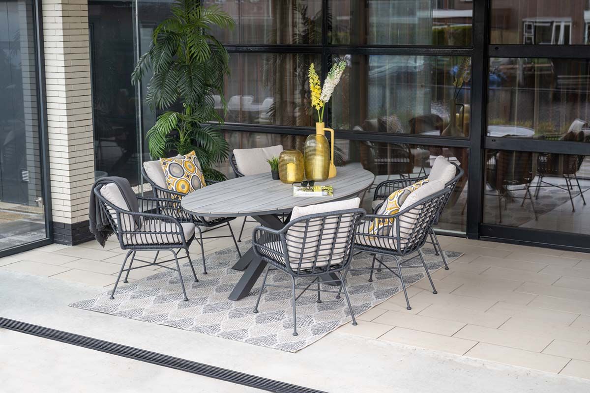 Garden Impressions Margriet dining fauteuil - Carbon Black
