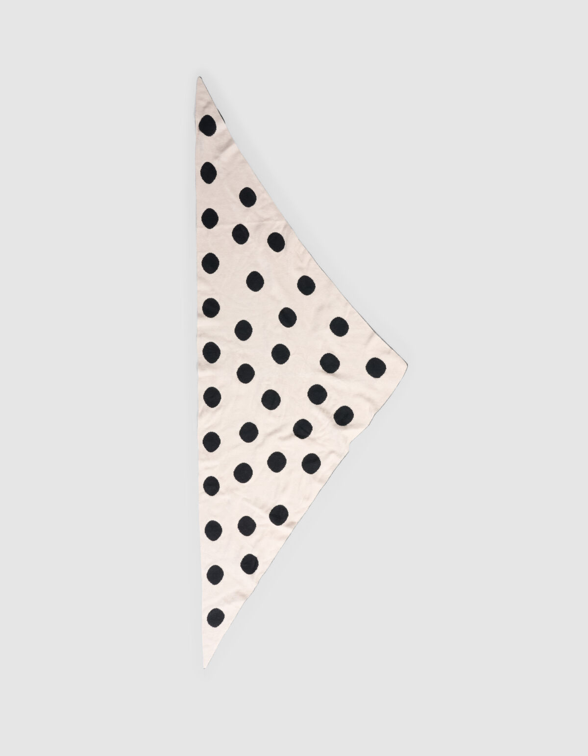 Polkadot Triangel Sjaal Zwart/Wit