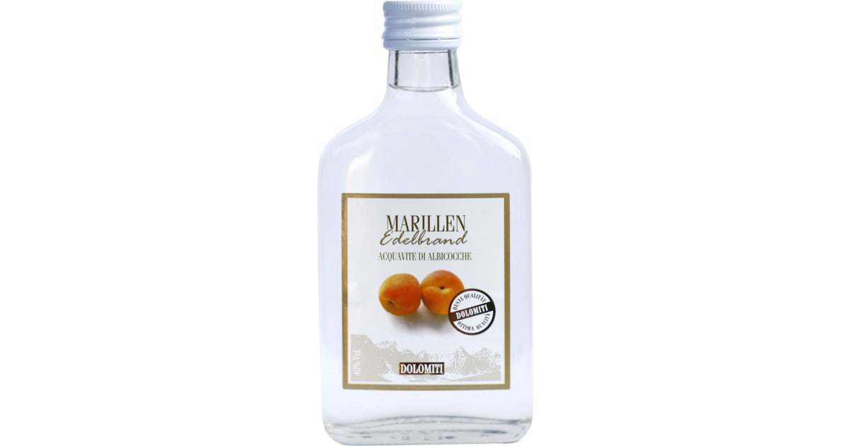 Dolomiti Marillen-Edelbrand 40% 0,2 Liter (Einweg)