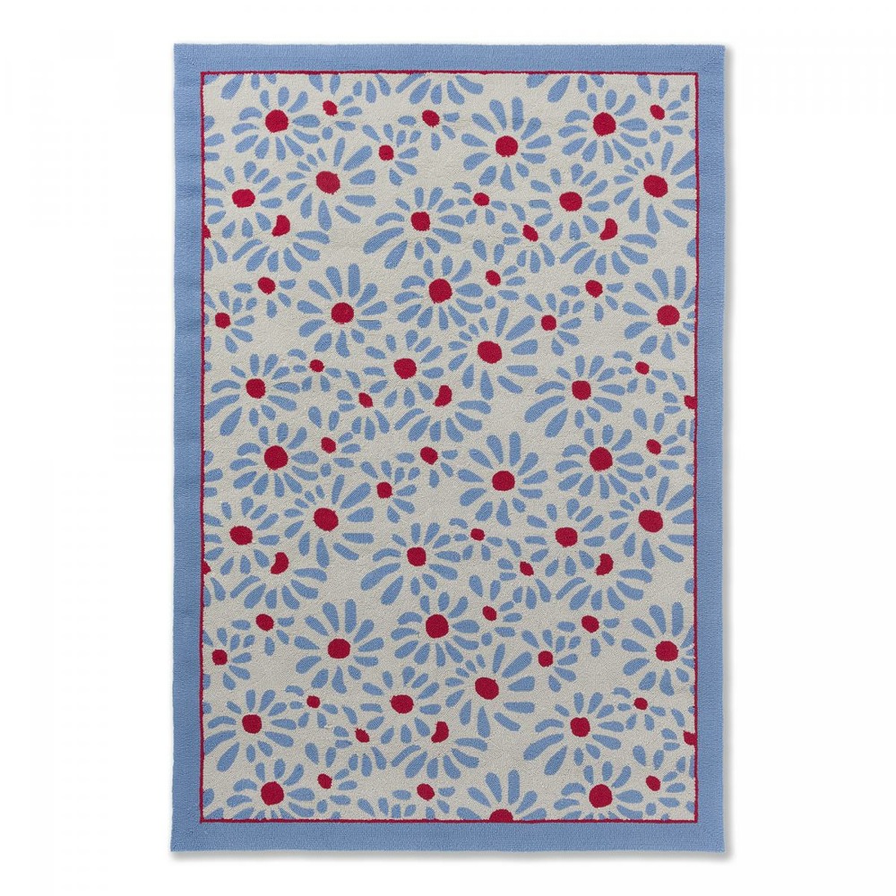 Tapis extérieur bleu 140x200 cm
