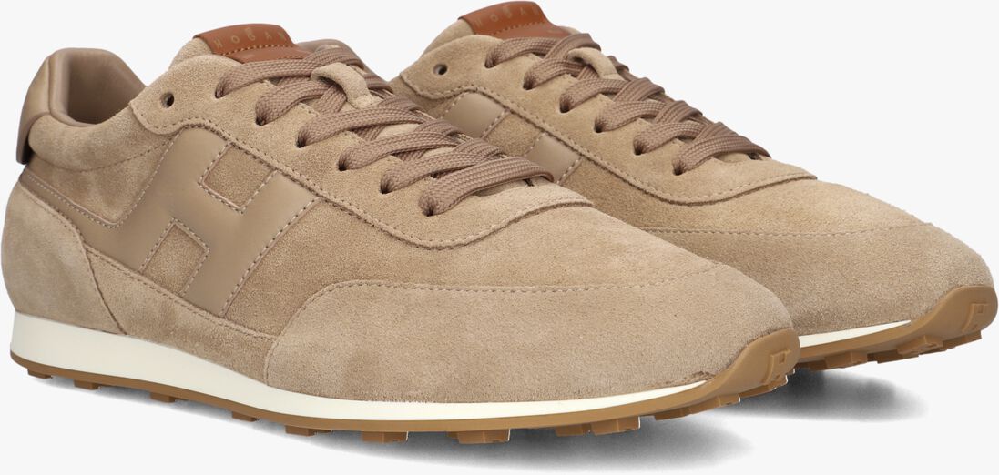 beige hogan lage sneakers h699 allacciato h