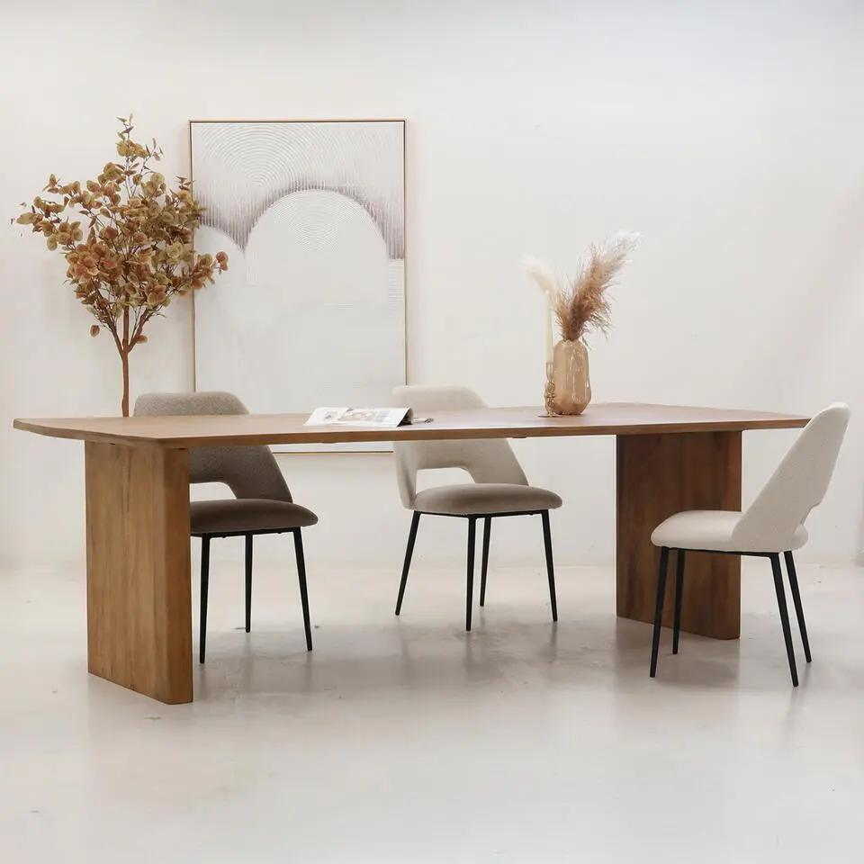 Eettafel Naturel Mangohout - Rechthoek - 200x110x76 m - Tomeo