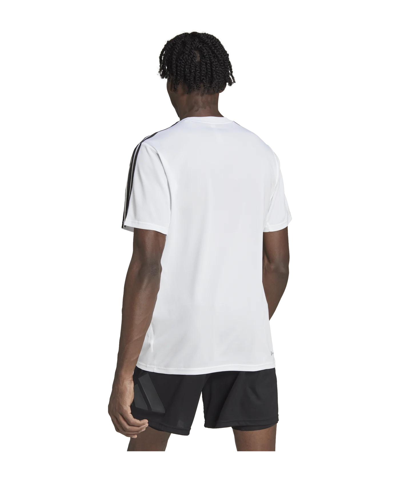 adidas Base 3-Stripes T-Shirt Weiss Schwarz