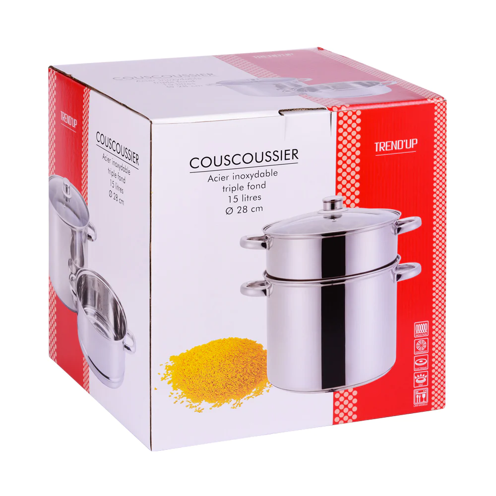 Couscoussier inox 28 cm 15 litres Trend'up