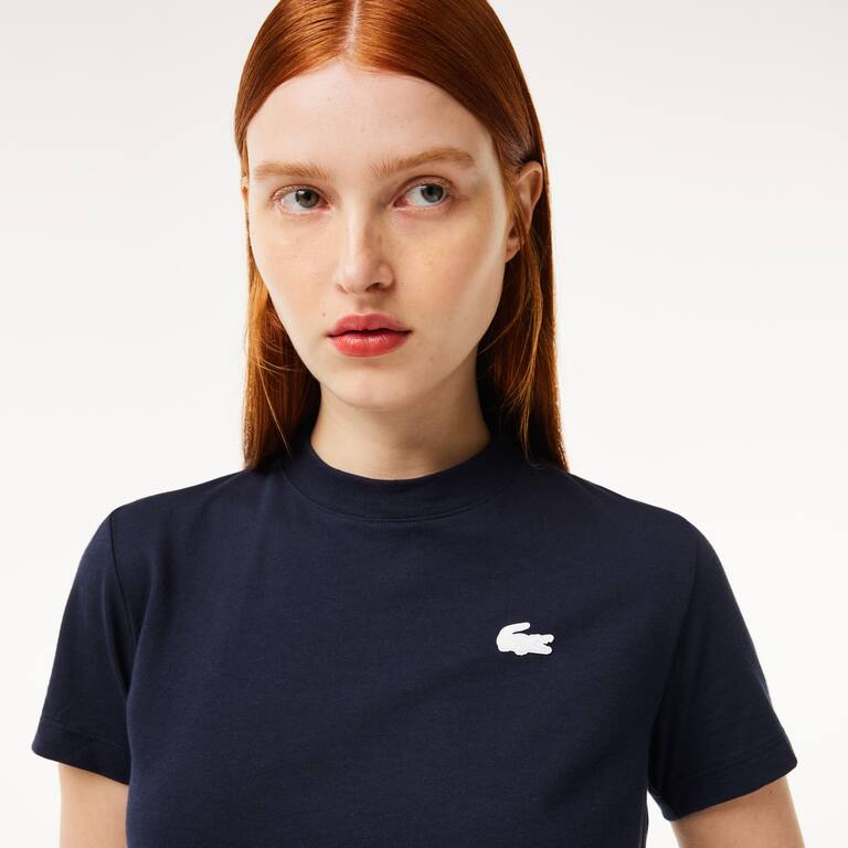 T-shirt jersey technique de coton biologique ultra-dry T-Shirts - Bleu - Lacoste - Femme