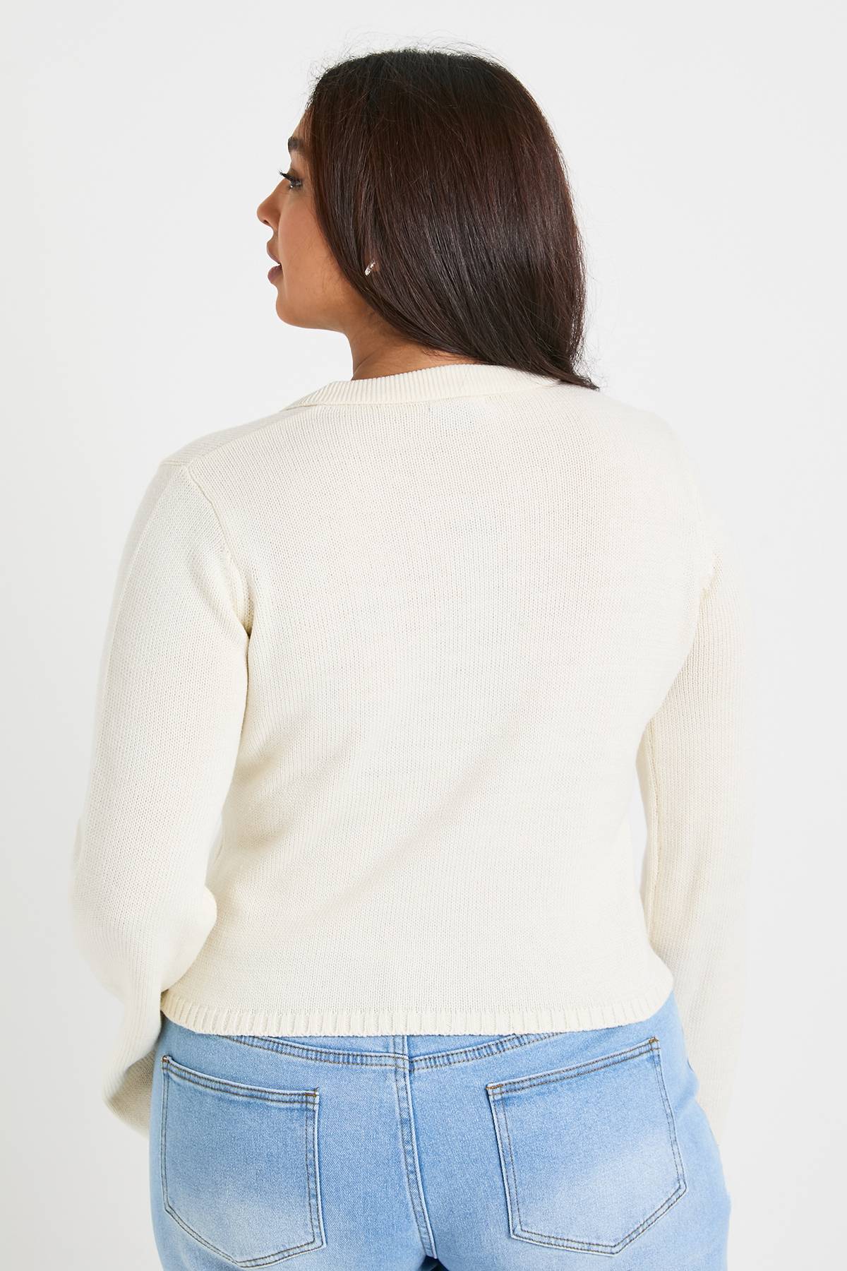 boohoo Haut boutonné à col Plus