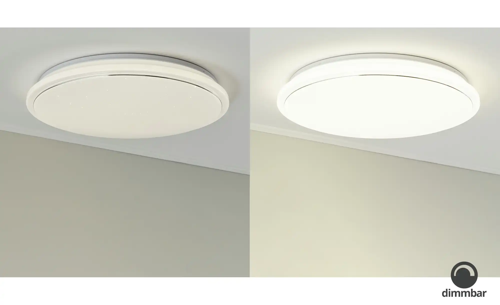 KHG LED-Deckenleuchte,weiß mit Sternenhimmeleffekt