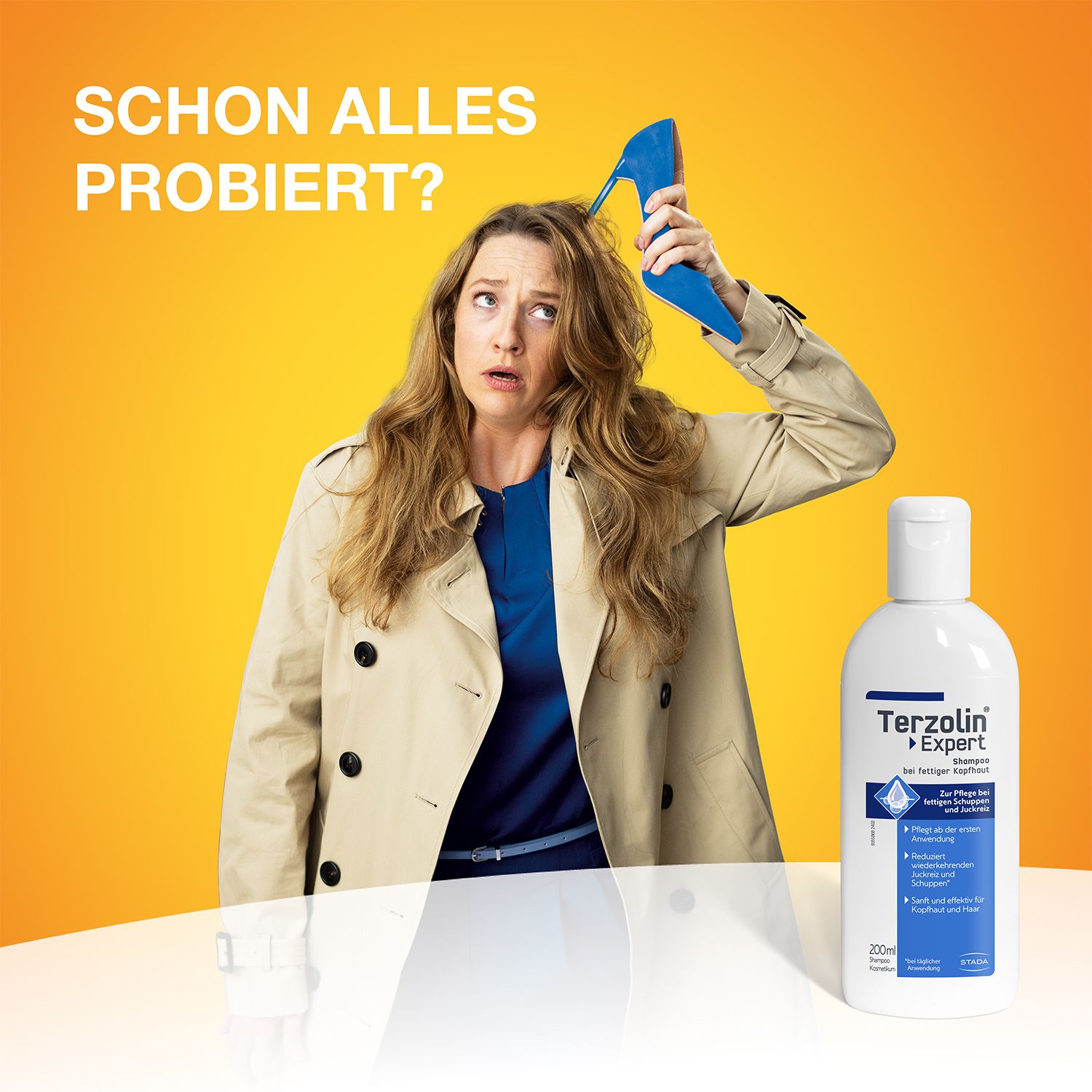 Terzolin® Expert Schuppen-Shampoo bei fettiger Kopfhaut, Juckreiz und Schuppen. Besonders geeignet für fettige Kopfhaut und fettige Schuppen. Reduziert den Schuppenpilz, entfernt Schuppen keratolytisch und versorgt die Kopfhaut mit Feuchtigkeit.
