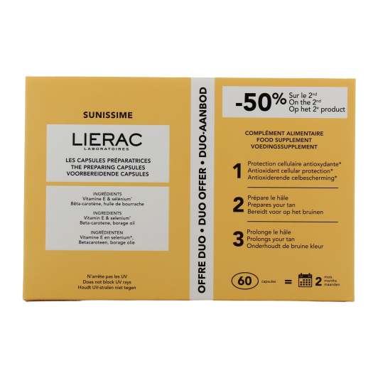 Lierac Sunissime capsules solaires - Complément alimentaire bronzage