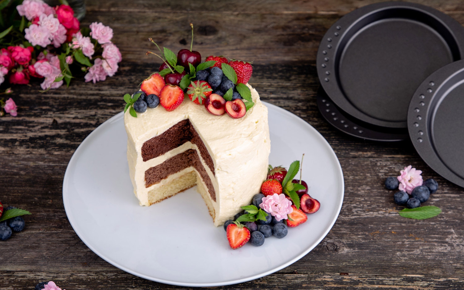 Schnittkuchenformen Marie 3-tgl.