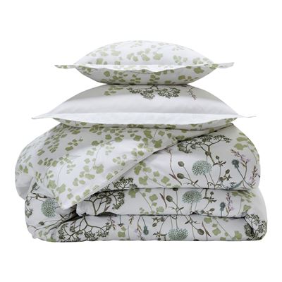 Linge de lit percale motif végétal - BECQUET CRÉATION