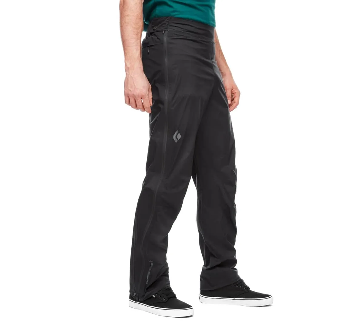 Black Diamond Men StormLine Stretch Full Zip Rain Pants Black