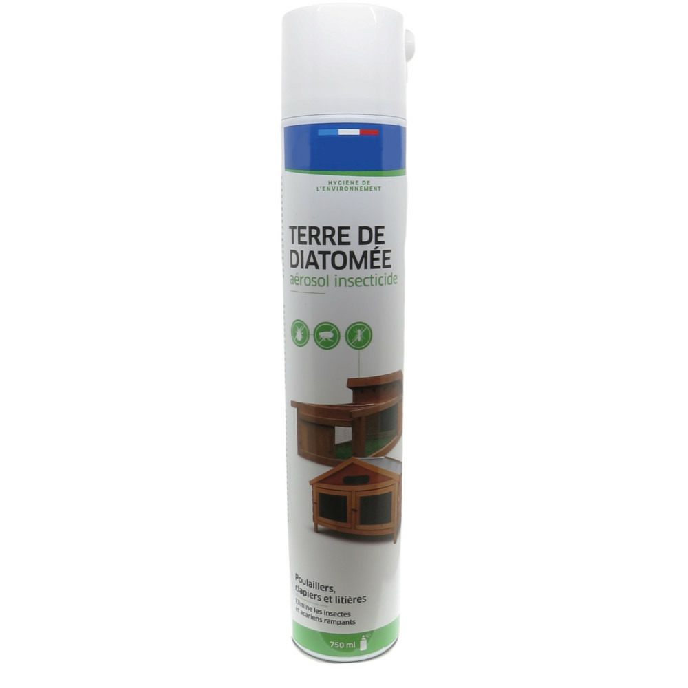 Terre de diatomée en aérosol de 750 ml, basse cour.