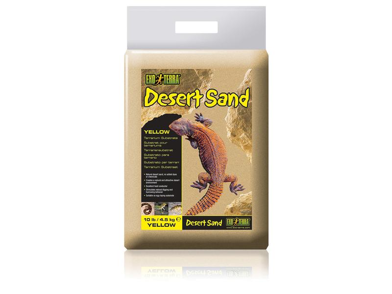 Exo Terra Bodensubstrat Desert Sand, Gelb, 4.5 kg Substrat für Wüstenterrarien