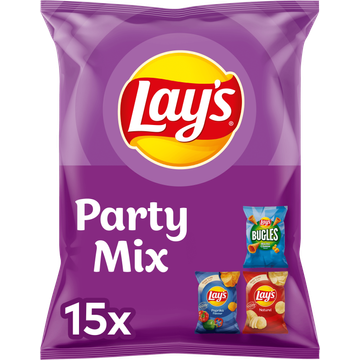 Lay's Party Mix Chips 15 uitdeelzakjes 3 smaken