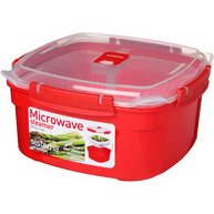 Boîte pour micro-ondes MEDIUM STEAMER, 2,4 l, rouge