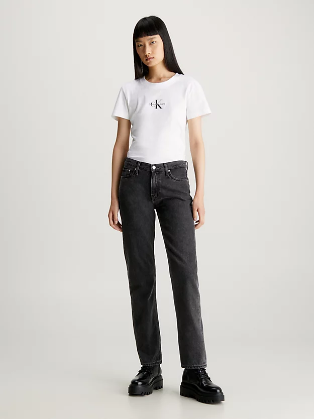 Camiseta slim fit com monograma