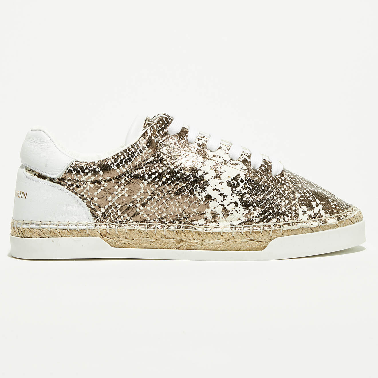 Canal Saint Martin Baskets espadrilles en Cuir Lancry python marron