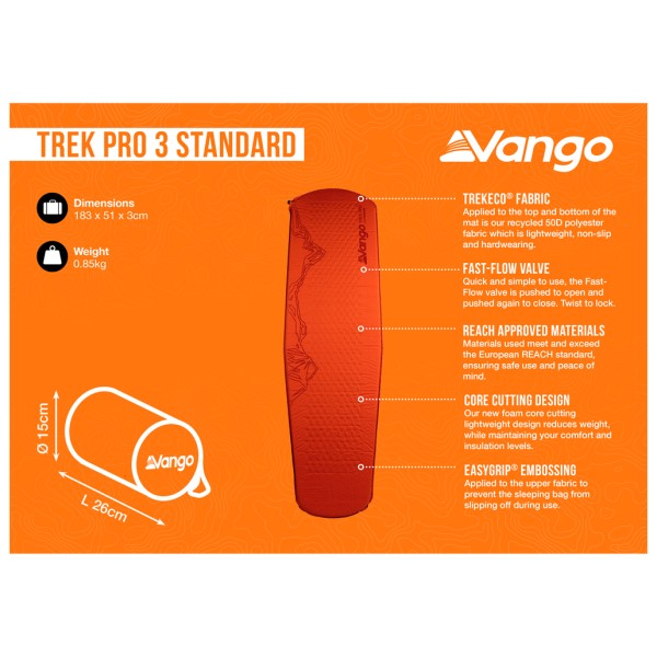 Vango - Trek Pro 3 Standard - Matelas de camping