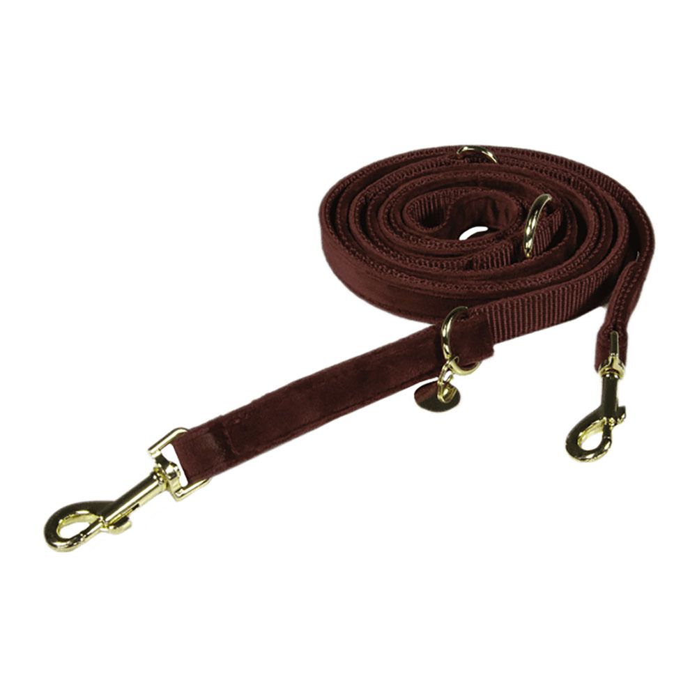 Kentucky VELVET - Laisse pour chien bordeaux