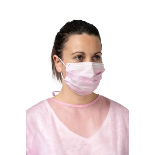 Masque médical à élastiques rose Type IIR Kolmi
