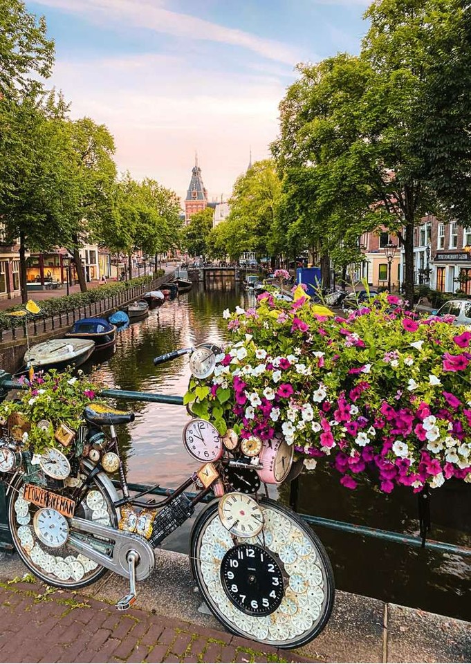 Ravensburger - Puslespil Bicycle Amsterdam 1000 brikker