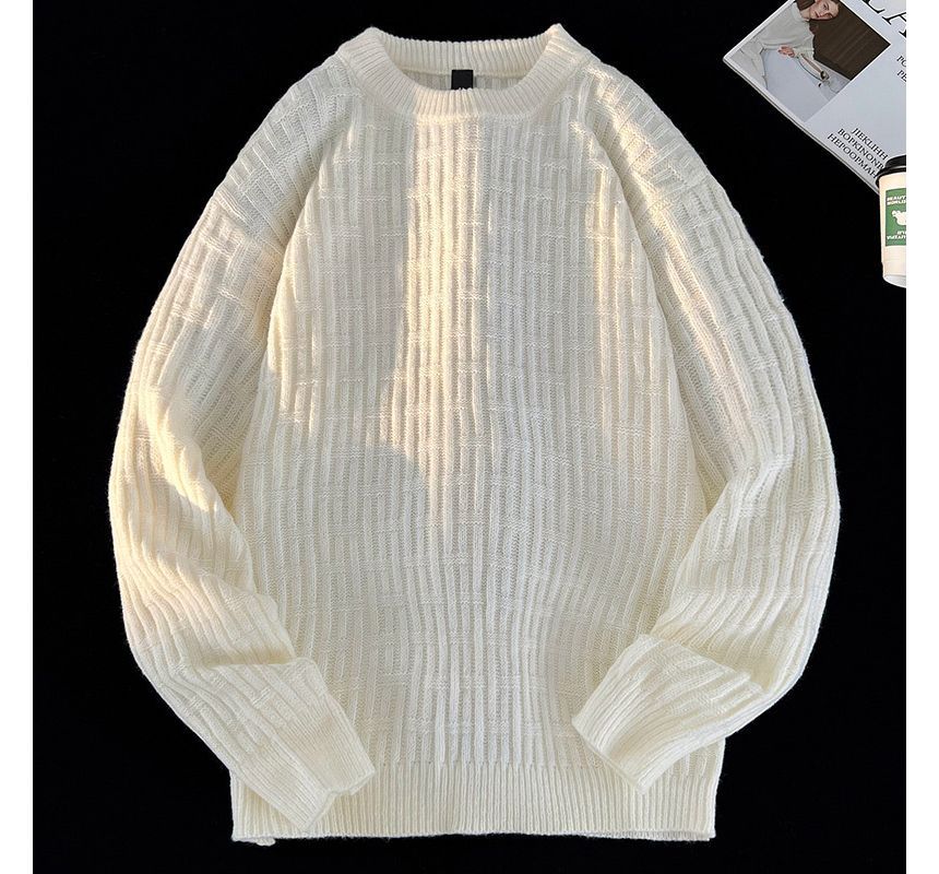 Dandyluxe - Effen oversized trui met ronde hals