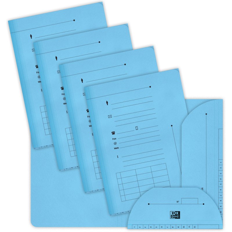 lot de 10 sous dossier Oxford  2rabats A4 kraft pastel assorti