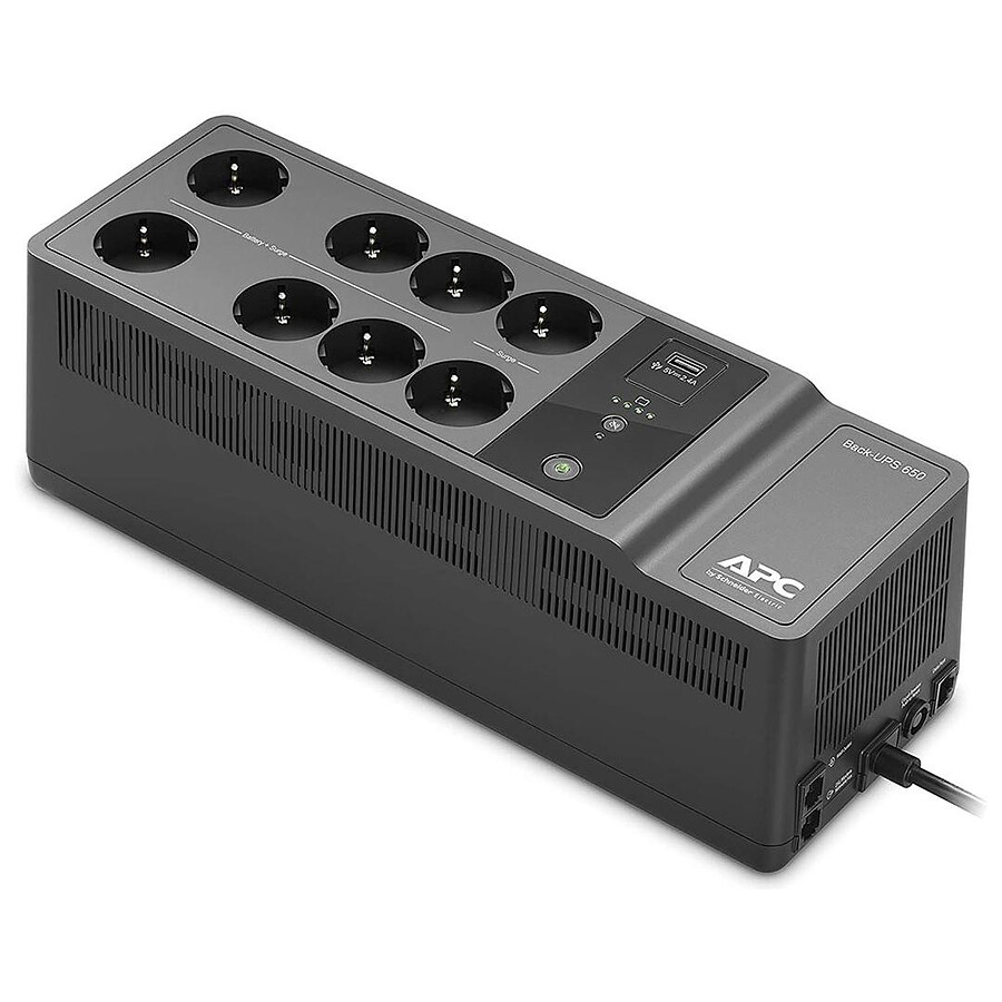 Onduleur avec batterie de secours 650VA - 8 prises - 1 port USB-A