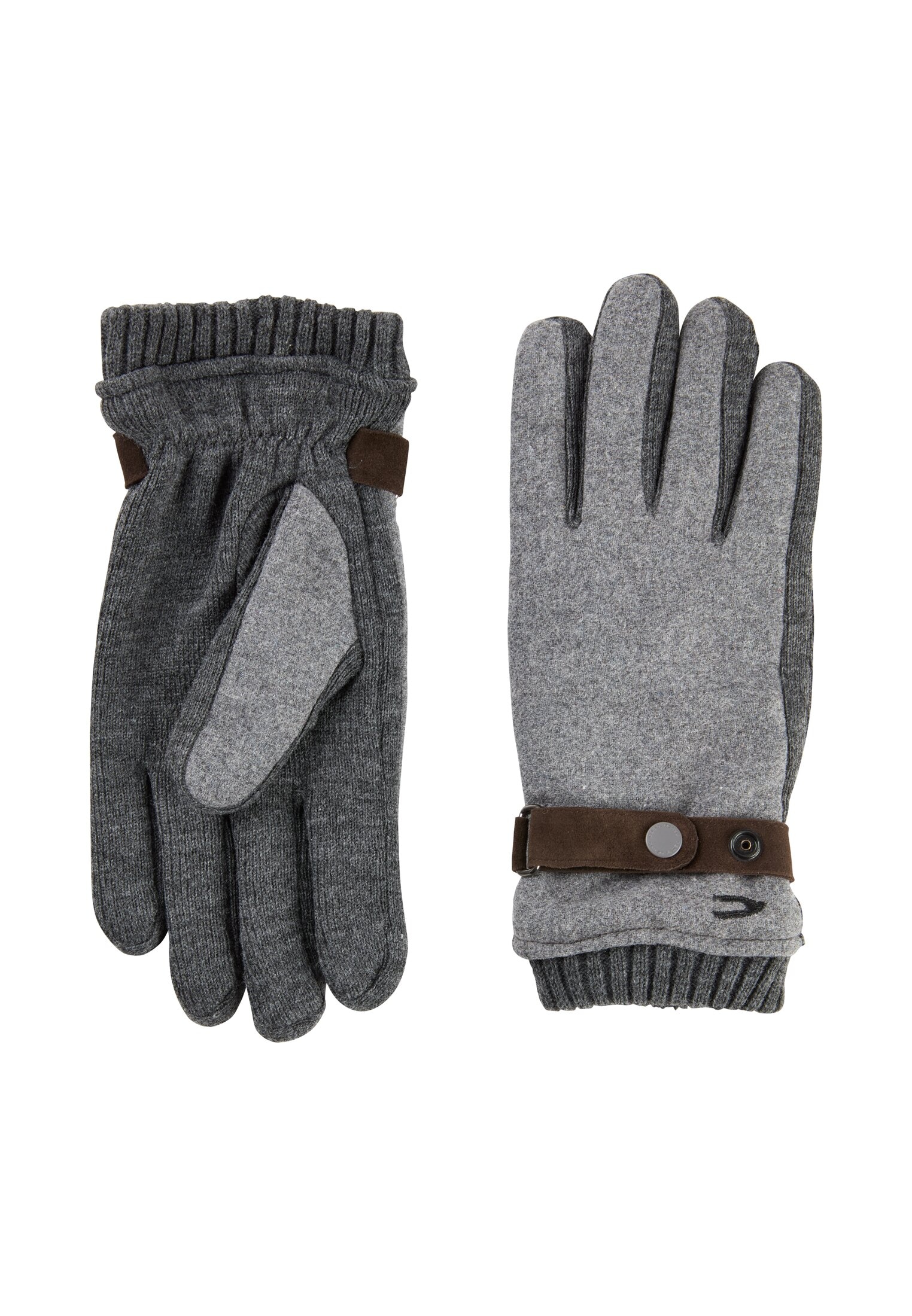 camel active Strickhandschuhe , mit Schnalle und Druckknöpfen, Woll-Anteil