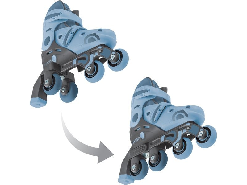 GLOBBER Inline-Skates 2 in 1 Gr. 30-33, Aschblau Anpassbare Skates