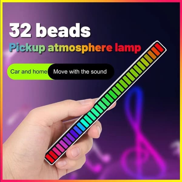 Mini RGB-lys som spiller i takt med musikken