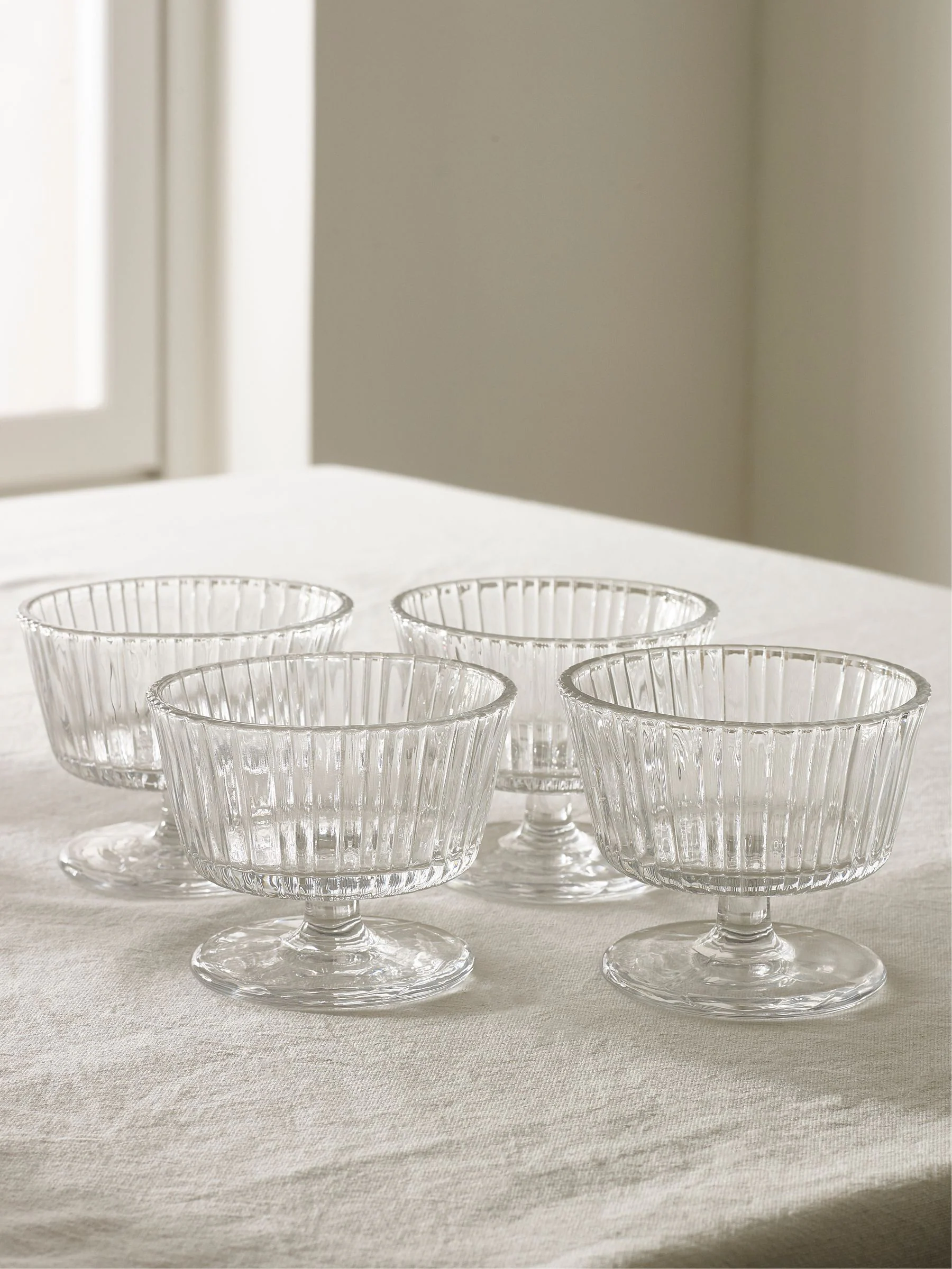 Set van 4 glazen trifle dessertkommen