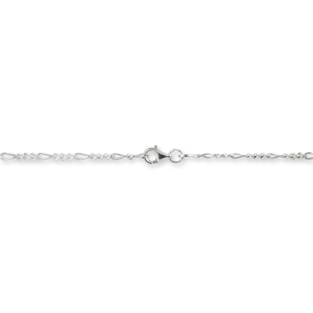 Chaîne Lyndsayae Maille Alternée 1/3 Argent Blanc