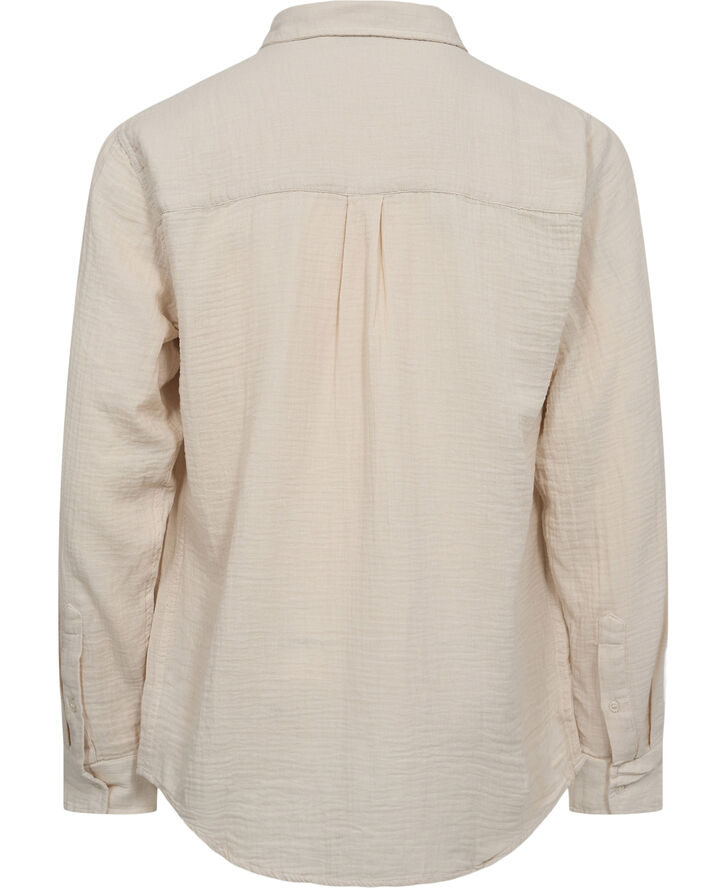 Magasin du Nord Collection Benn crincle shirt - Organic GOTS Rainy day