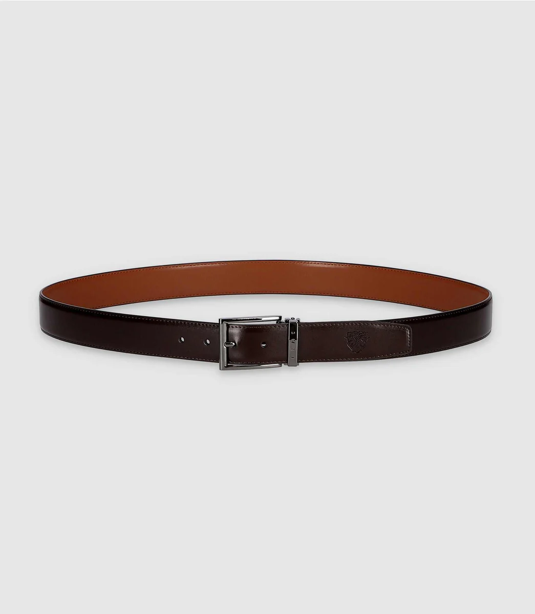 Ceinture réversible 35mm marron clair et marron CAFE