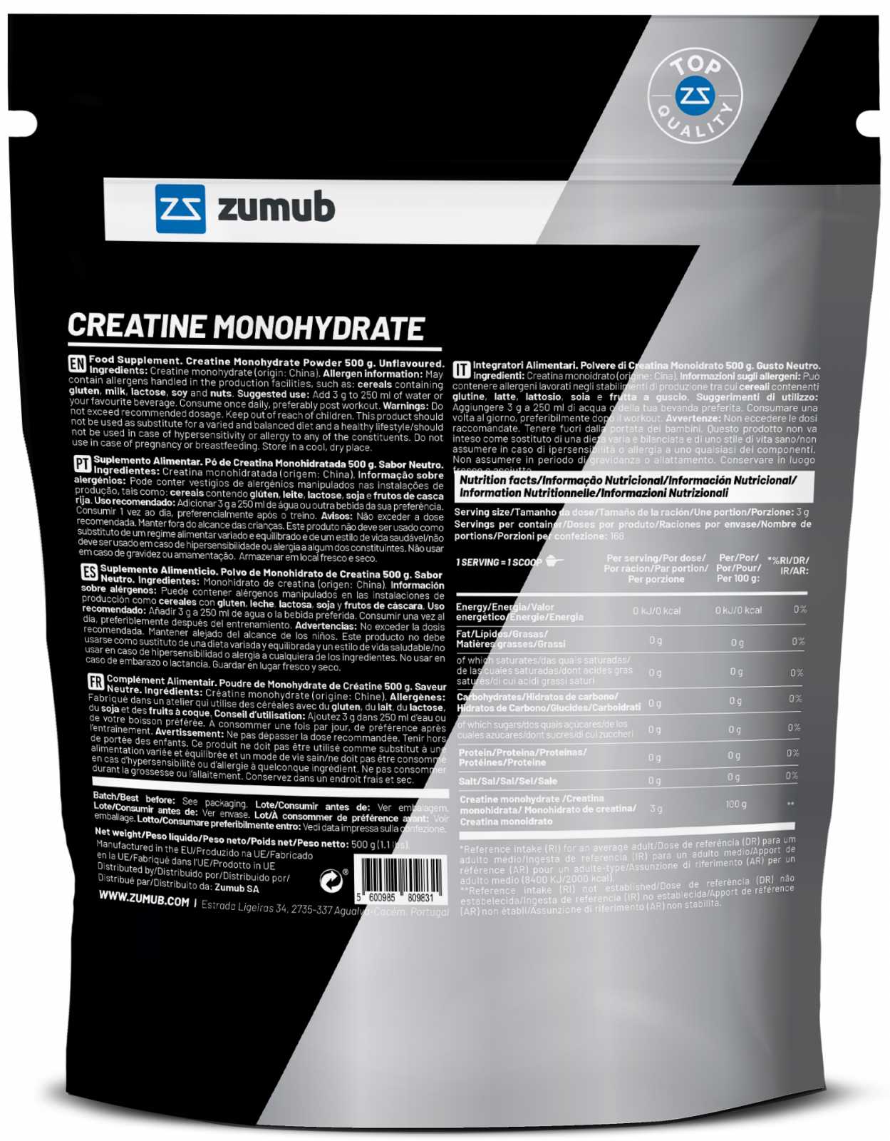 Creatina Monohidratada Zumub Professional 100 g